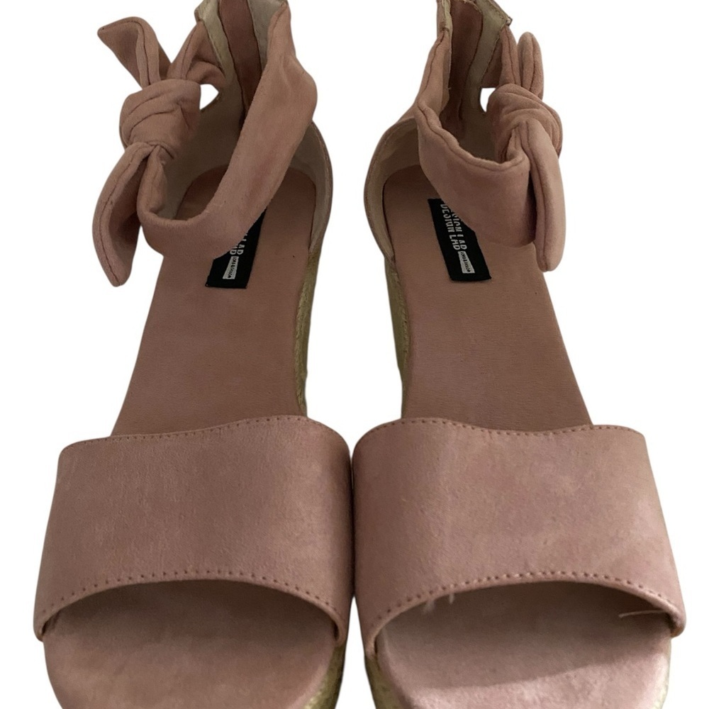 Elegant Pink Suede Heels with Ankle Tie